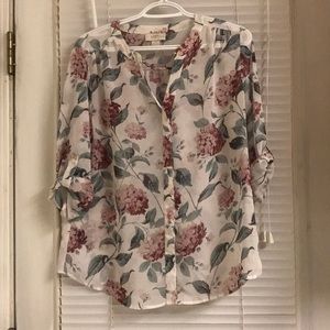 Floral chiffon blouse